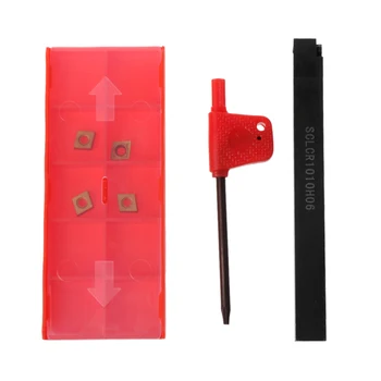 

1Set Metal External Grooving Tool Holder with Carbide Inserts Lathe Cutter Plate Lathe Turning Parting Tool Set