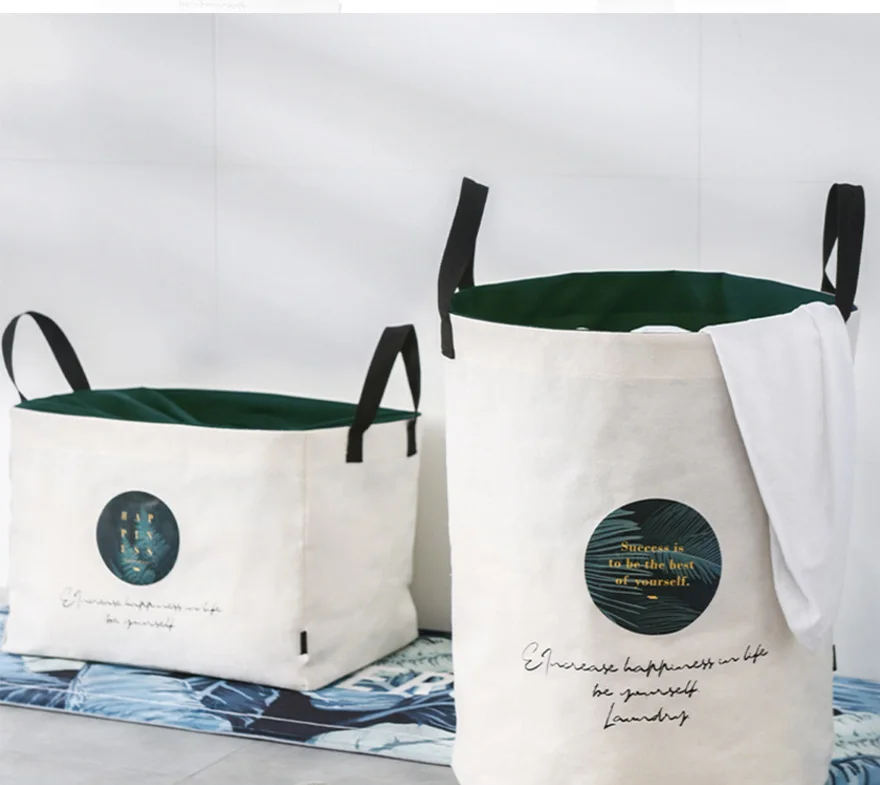 Waterproof Laundry Hamper Bag,Collapsible Laundry Basket With Lid,Toy Storage Baskets Bin for Kids Canvas Storage Basket D30