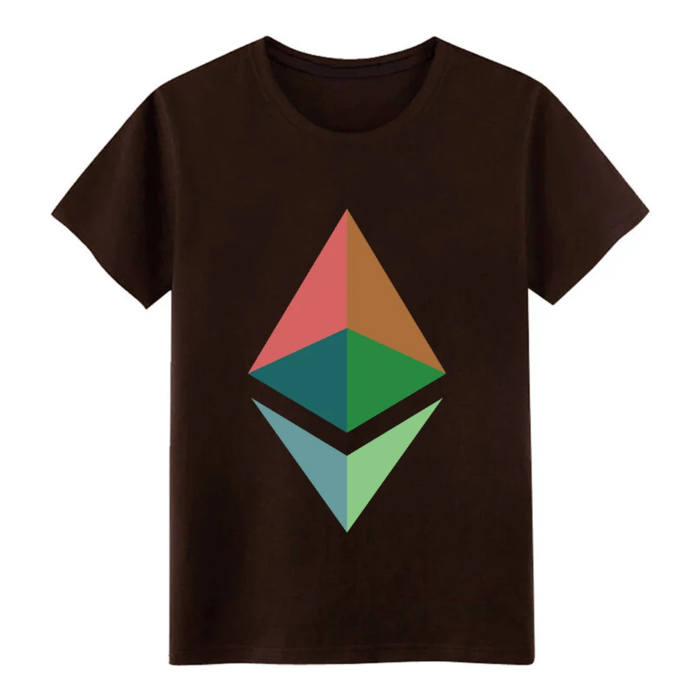 Men's Ethereum Classic Colorful Big Logo Cryptocurrency t shirt Custom tee shirt O-Neck homme Gift New Style Original shirt