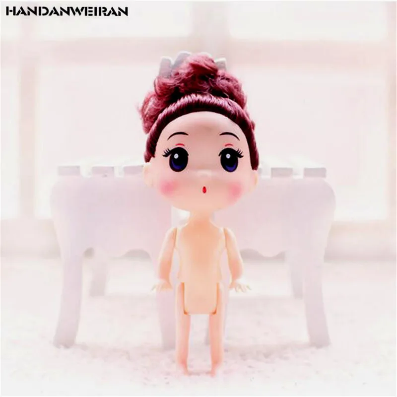 

Mini Baby Doll Moveable Joint With Head Toy Silicone Girl Dolls Small Pendant Toys For Girls Boys Gifts 2020 New 12CM 1PCS