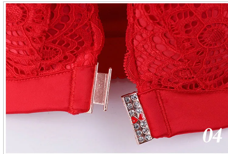 Lace Bra Large Size Women Front Closed Plus Size Bra  Women Push Up Bra Beauty Back No Rims Plus Size Bralette Bra11