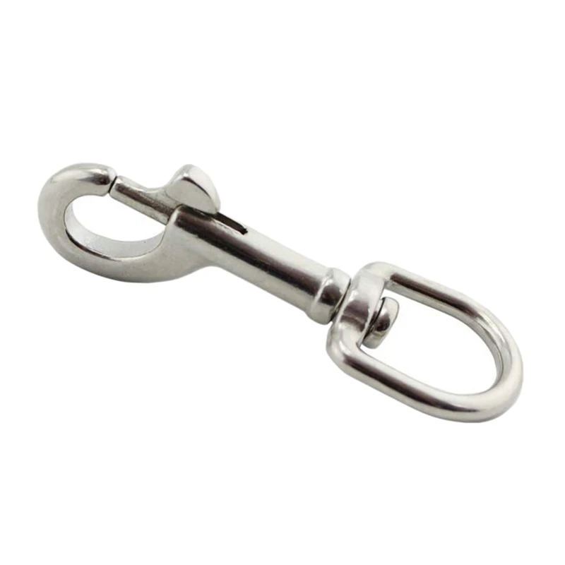 Stainless Steel Scuba Diving Clips Swivel Eye Snap Hook Dive Single Ended Swivel Eye Bolt Hook Buckle Pet Leash Clip Linker Tool
