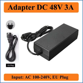

48V 3A EU Plug AC DC Adapter AC 100V-240V Converter Adapter to DC 48V 3000mA 150W Power Supply charger for Led Strip Lights