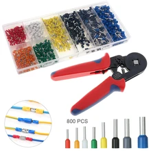 Terminal 800pcs /lot Assorted Full Insulated Fork U-type Set Terminals Connectors Assortment Kit Electrical Crimp Spade Ring 420pcs box 18 type cold naked terminal kit non insulated ring fork u type terminals assortment cable wire connector crimp spade