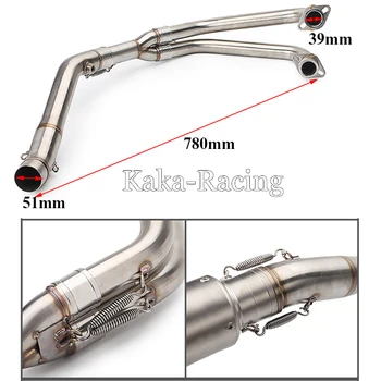

YZF-R3 Motorcycle Exhaust full System Front Link Middle Pipe tube slip on For Yamaha YZF R3 R25 2014-2018 MT03 MT-03 2016-2018