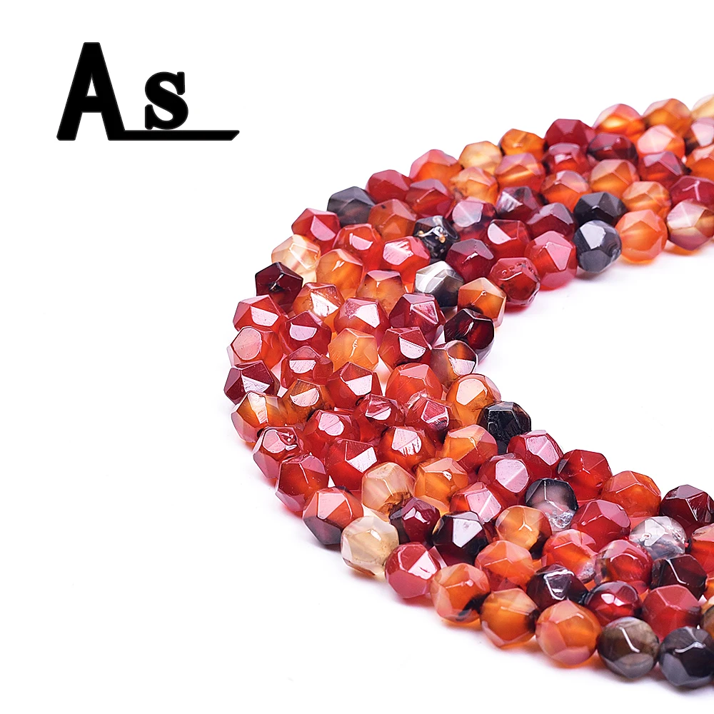 Asingeloo Natural Faceted Stone Rock Crystal Beads Multicolor DIY Loose