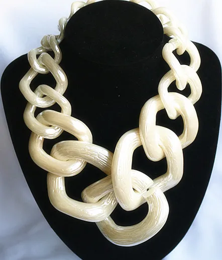 FishSheep массивное большое чокер с массивной цепью ожерелье для женщин большое акриловое ожерелье s& кулоны женские модные ювелирные изделия