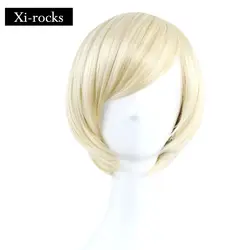 Xi. rocks короткий прямой парик БОБО для женщин синтетические парики-Женский блонд Хэллоуин Косплей парики синтетические волокна 3075