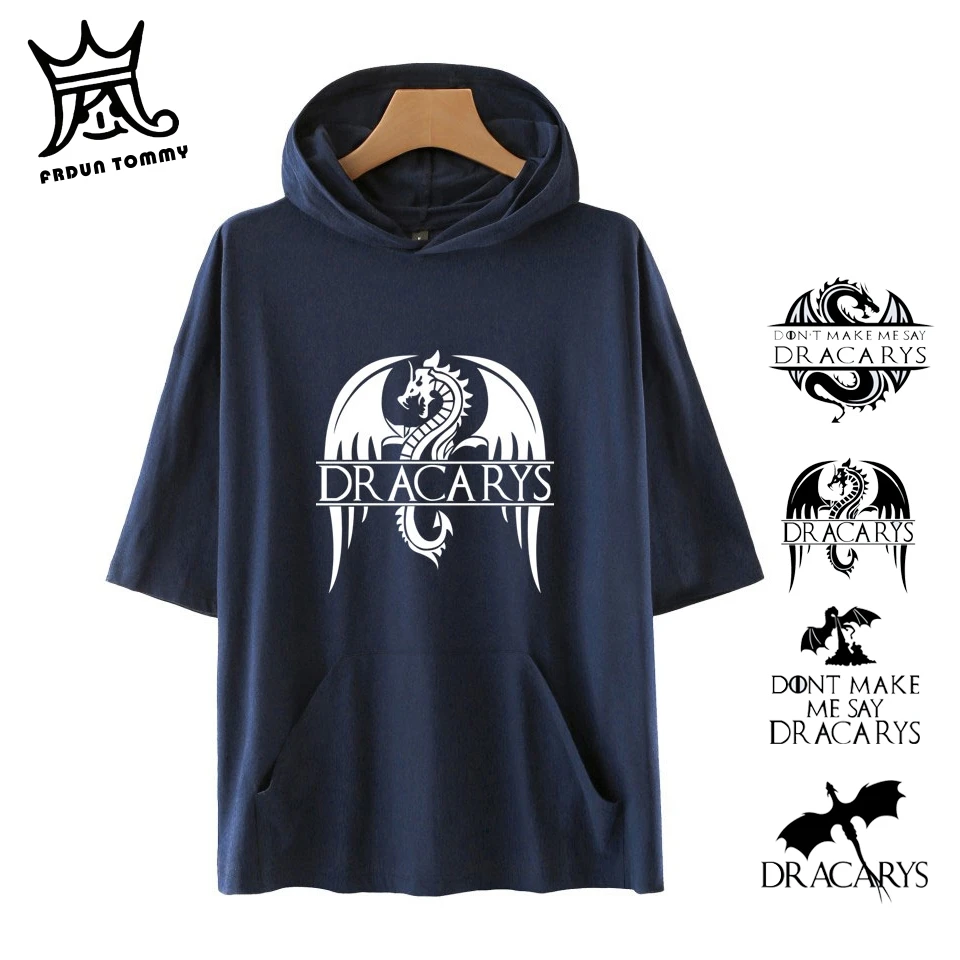 Dracarys/летние женские футболки с капюшоном в винтажном стиле, футболки с коротким рукавом в стиле Харадзюку playeras mujer algodon, горячая женская одежда