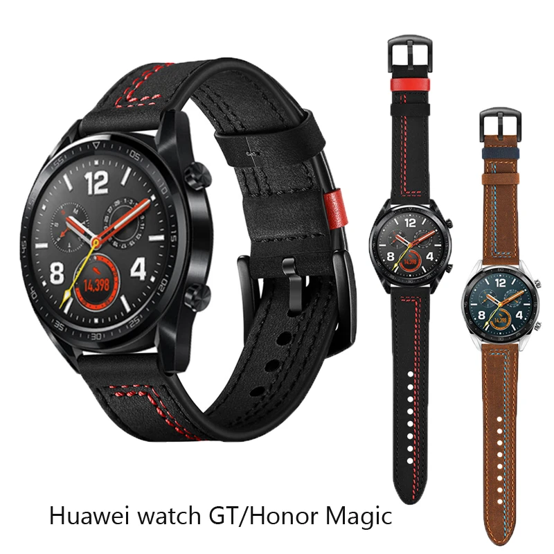 Для Huawei Watch GT 2e gt GT2 46 мм Honor magic dearm кожаный ремешок 22 Смарт часы спортивный для honor