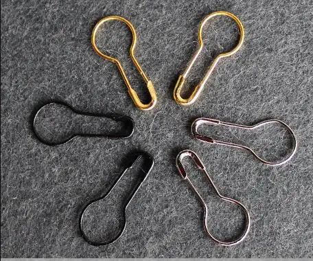 

100pcs/Lot Random Gourd Shape Safety Pins Metal Clips Gourd Pins Knitting Cross Stitch Marker Tag Pins Clips for DIY Clothing