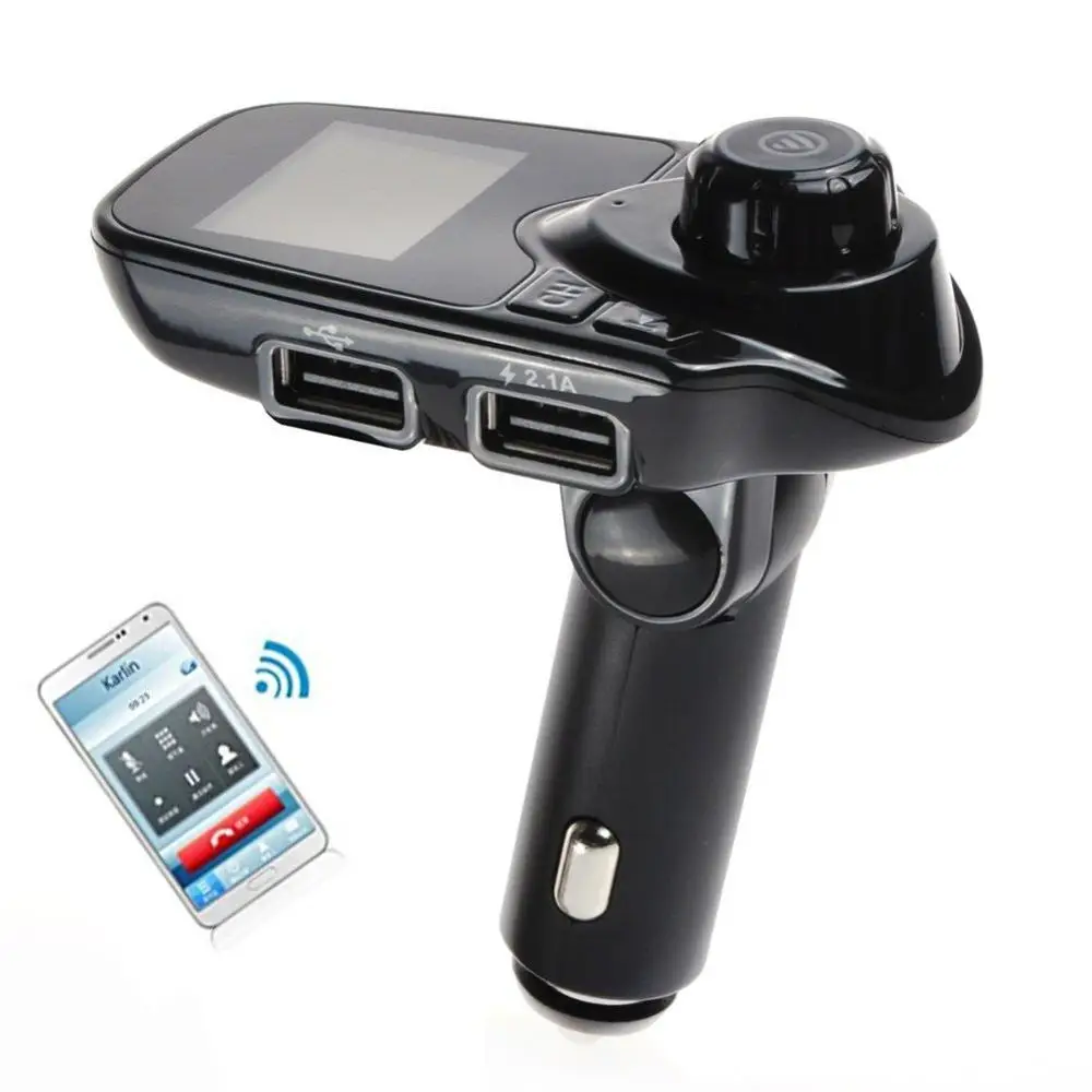 

International Bluetooth FM Transmitter Car Mp3 player Handsfree Car Kit Radio Stereo Adapter In-car Bluetooth Receiver Handsfree