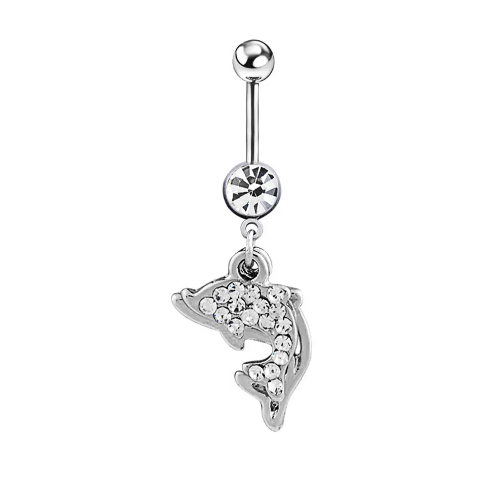 Belly Button Ring in Navel Pircing Hot Charm Piercing Navel Rhinestone