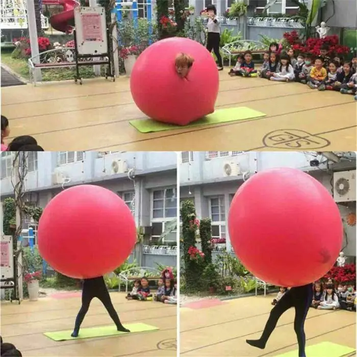 Недавно 72 дюймов латексные гигантский человеческий яйцо круглый шар подъем-в воздушном шаре для смешная игра