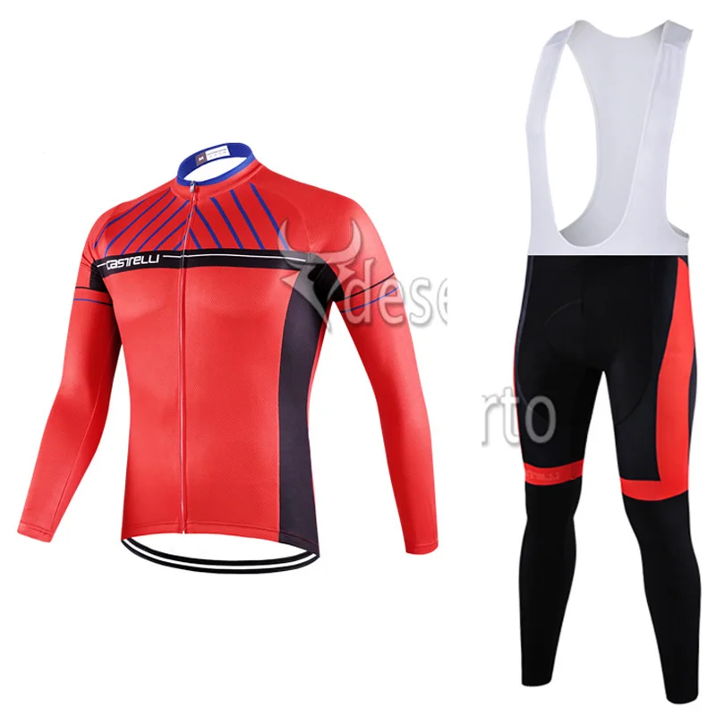 

2016 New Long Sleeve Ropa Ciclismo Cycling Jerseys Bike Cycling Clothing/Red Breathable Race Bicycle Sportswear