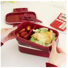 Fun Life 12 00 It s Lunch Time Japan style Double Tier Bento Lunch Box 4