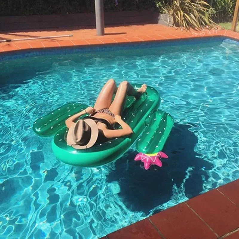 180cm-Giant-CACTUS-Inflatable-Lie-on-Swimming-Ring-Pool-Float-Water-Party-Toys-Blowup-Fruit-Floatie (5)