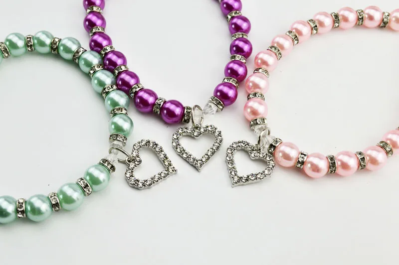 Fashion Pearl Pet Necklace for Dogs Cats Loving Heart Pendant Chihuahua Yorkie Dog Necklace Pet Accessories Puppy Dog Products8