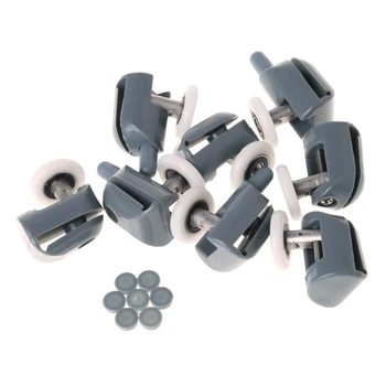 

8PCS Single Shower Door Rollers Runners Wheels Pulleys Radio 25 mm Diameter Home Bathroom Replacement Parts W315