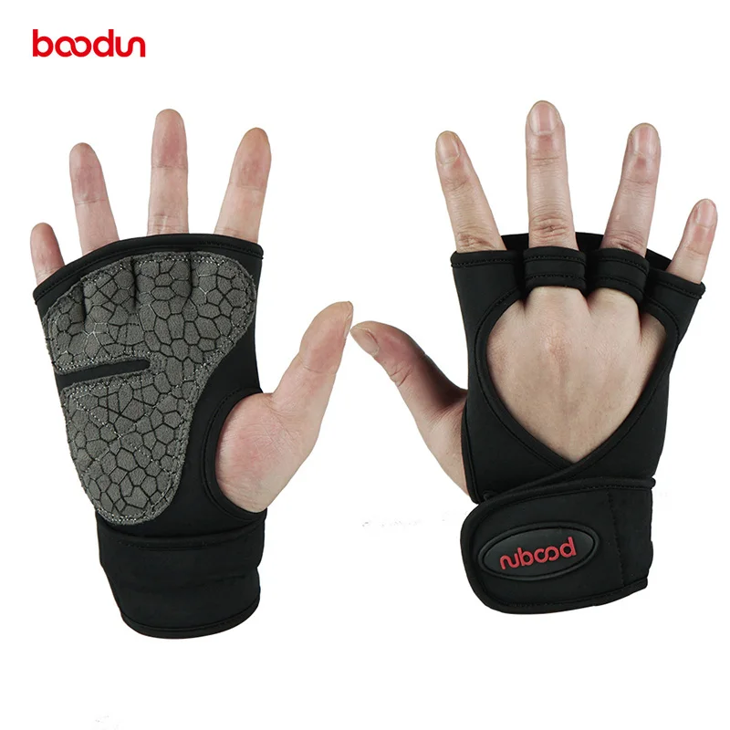 Fitness Sports Gloves Weight Lifting Silicone Hollow out Anti Slip Breathable Half Finger Body Building Accessories 7181077