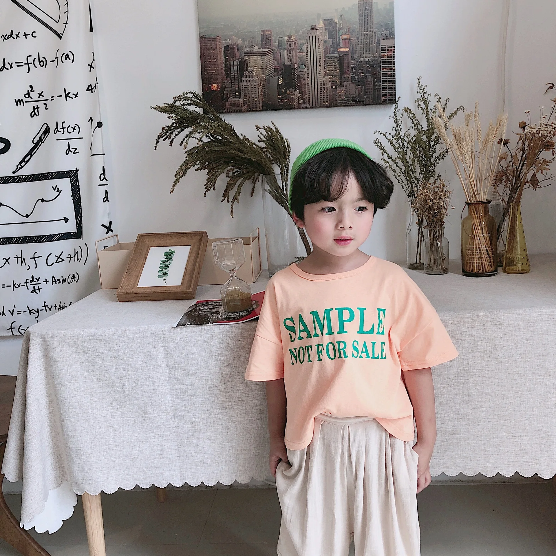 

Summer baby boys fashion letters T shirts baby girls cotton Korean style casual loose short sleeve Tees