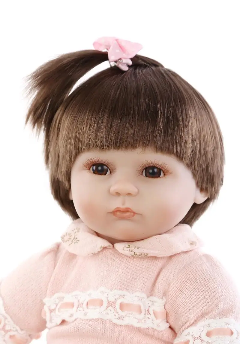 

cute Vinyl princess handmade 17 silicone reborn baby dolls 43 CM Lifelike lovely baby dolls Girl for children Christmas Toys