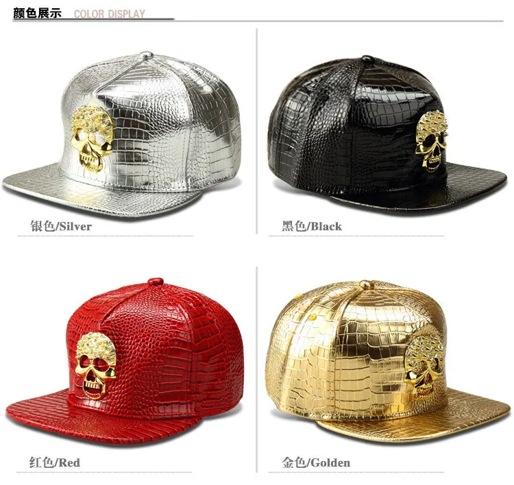 Оптовая продажа из искусственной кожи череп голова бейсболки с логотипом масок