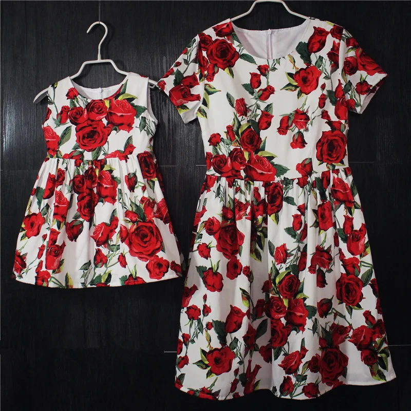 rose flower dress for baby girl