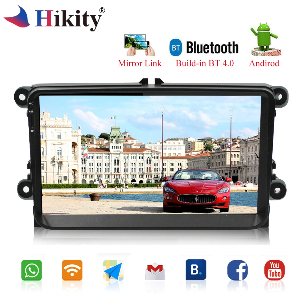 

Hikity Android Car Radio 9" HD Wifi Autoradio Touch Screen GPS Bluetooth MP5 Multimedia Player Stereo FM/USB/1 Din Backup Camera