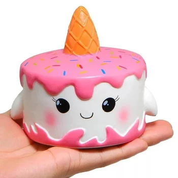 12cm Galaxy Cute Cartoon Deer Big Squishy Unicorn Cake jumbo Toys Slow Rising Cream Scented Squeeze Toys For Chlidren Gift Drop jumbo squishy blue diver cake toys