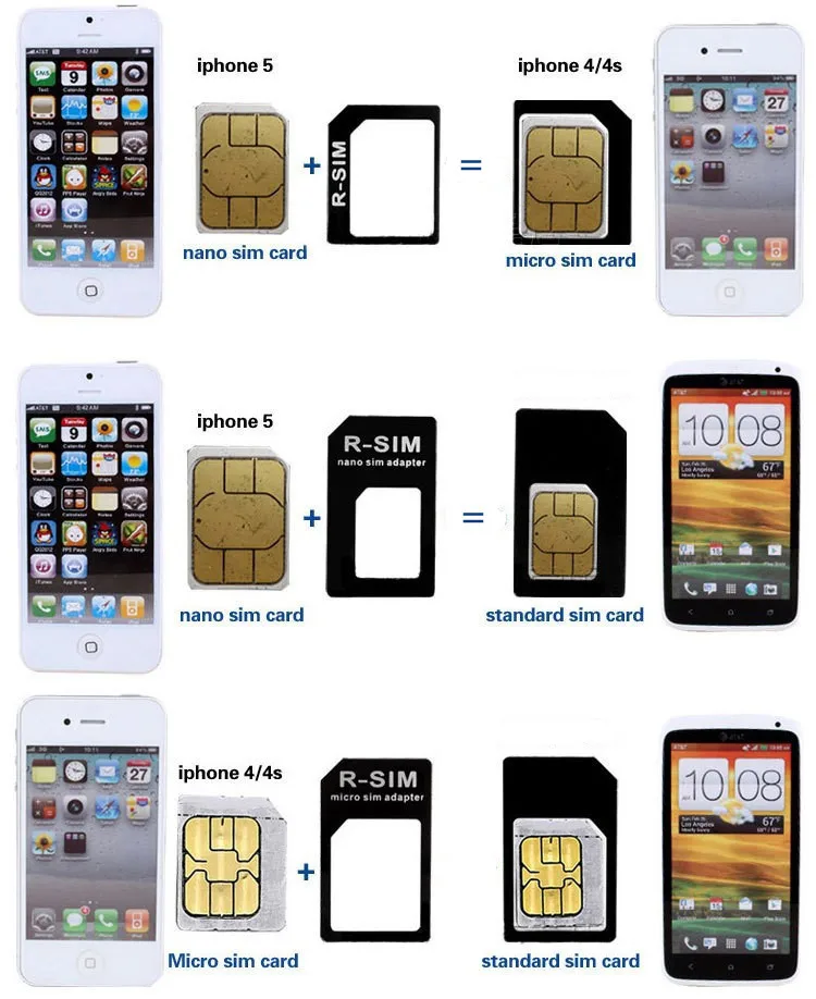 10pcs 4 In 1 Dual Sim Card Adapter For Iphone 6 5 Samsung Nano Sim Card Adapter To Micro Standard Sim Card Adapter Eject Pin Key Card Reader Writer Magnetic Adapter Pcmcia Cardcard Gift Aliexpress