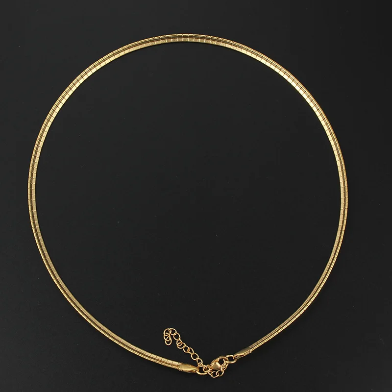 Серебряное, золотое, персонализированное женское ожерелье из нержавеющей стали, ювелирное изделие, модное, массивное, для девушек, воротник, колье, ожерелье, вечерние, подарок