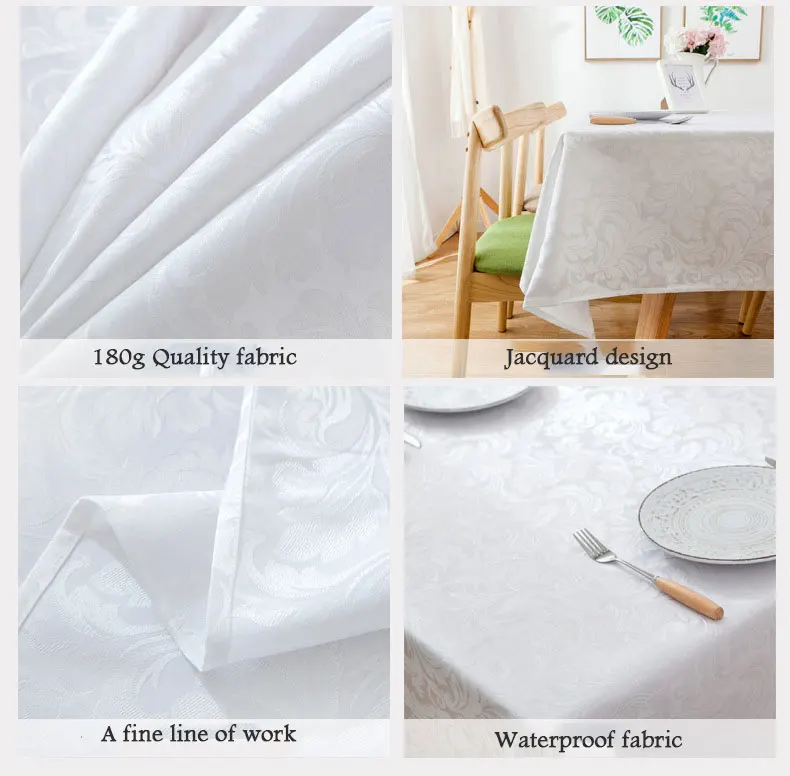 Red Jacquard Wedding Table Cover