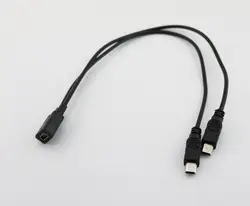 10 шт. Mini USB 2,0 1 Женский до 2x Mini-USB Мужской Y Splitter адаптер Зарядное устройство кабель преобразователя шнур 1ft