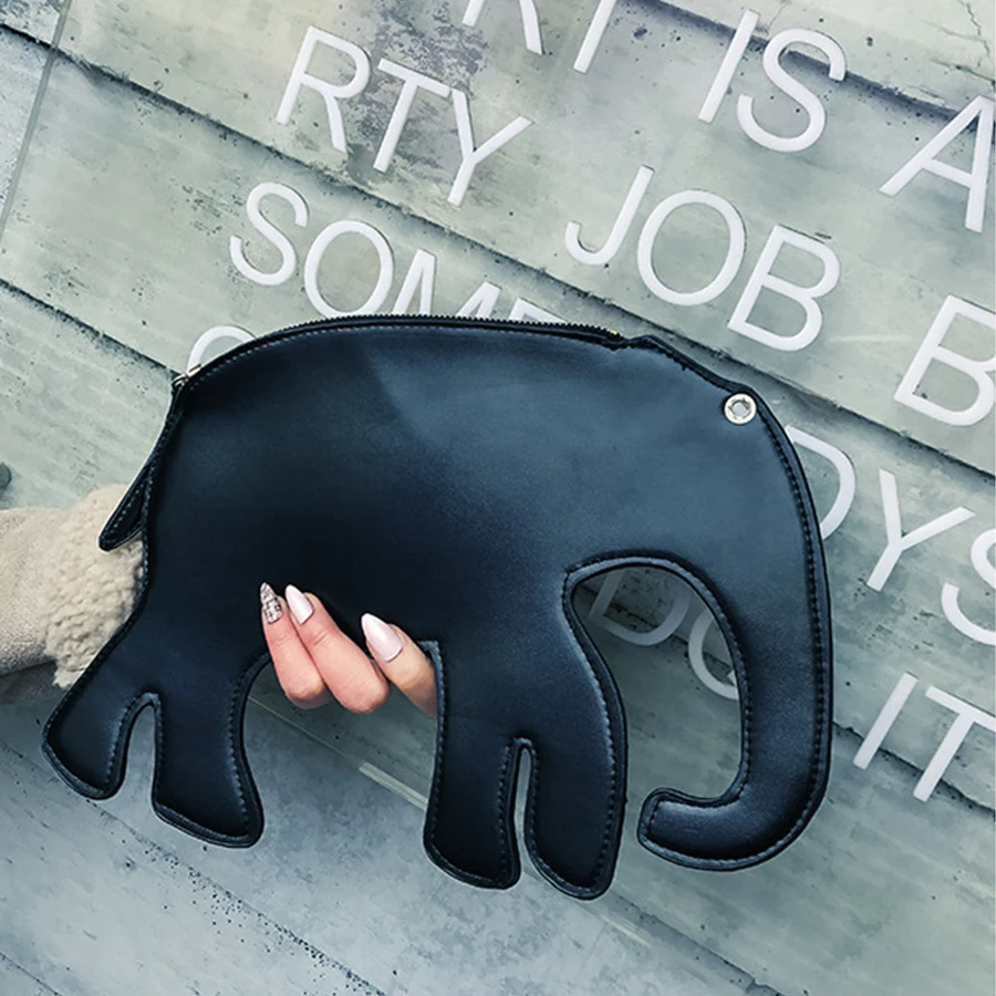 

Funny Laser Women Shoulder Bags Sea Horse Dinosaur Rabbit Cat Elephant Animal Messenger Bag Ladies Lovely PU Leather Handbags
