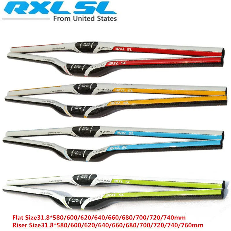 Руль велосипедный RXL SL ультрасветильник глянцевый 3K 2017|bike carbon handlebar|carbon mtb handlebarcarbon