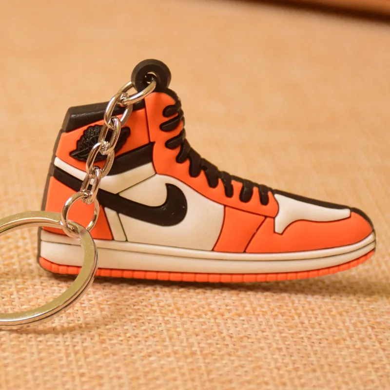 Jordan 1 поколения AJ1 брелок от Белый Мини AJ1 ключ кулон кроссовки брелок пользовательские Баскетбольная обувь брелок для Для мужчин - Цвет: Оранжевый