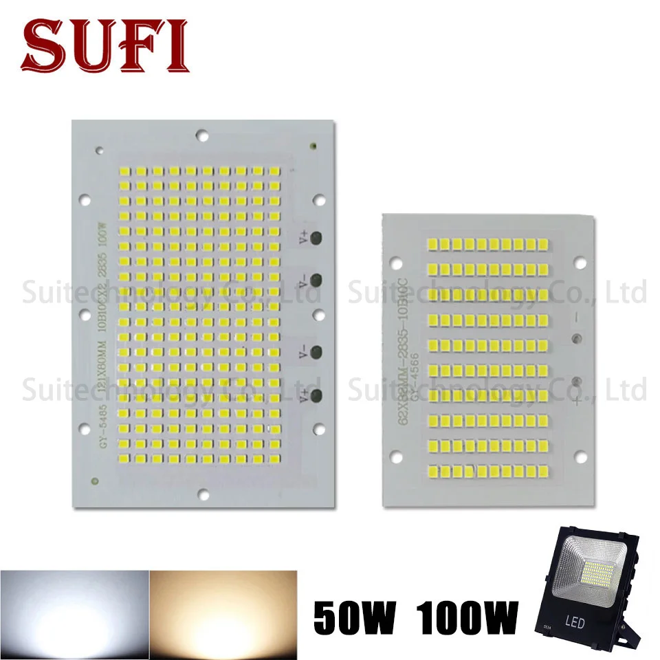 50 Вт 100 полномощный Светодиодный прожектор SMD2835 светодиодный источник освещения