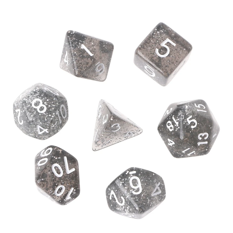 Мерцание многогранные кубики для Дракон Pathfinder D20 D12 D10 D10% D8 D6 D4 7 шт