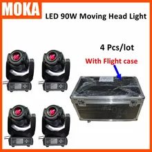 4 шт./лот Быстрая высокого класса Zoom 90 Вт Ручная стирка Moving Head сценический свет с дороги для бара DJ