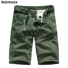 Мужские военные карго рабочие шорты свободные рабочие повседневные короткие брюки плюс Мужская Уличная Удобная брендовая одежда Короткие Зеленые