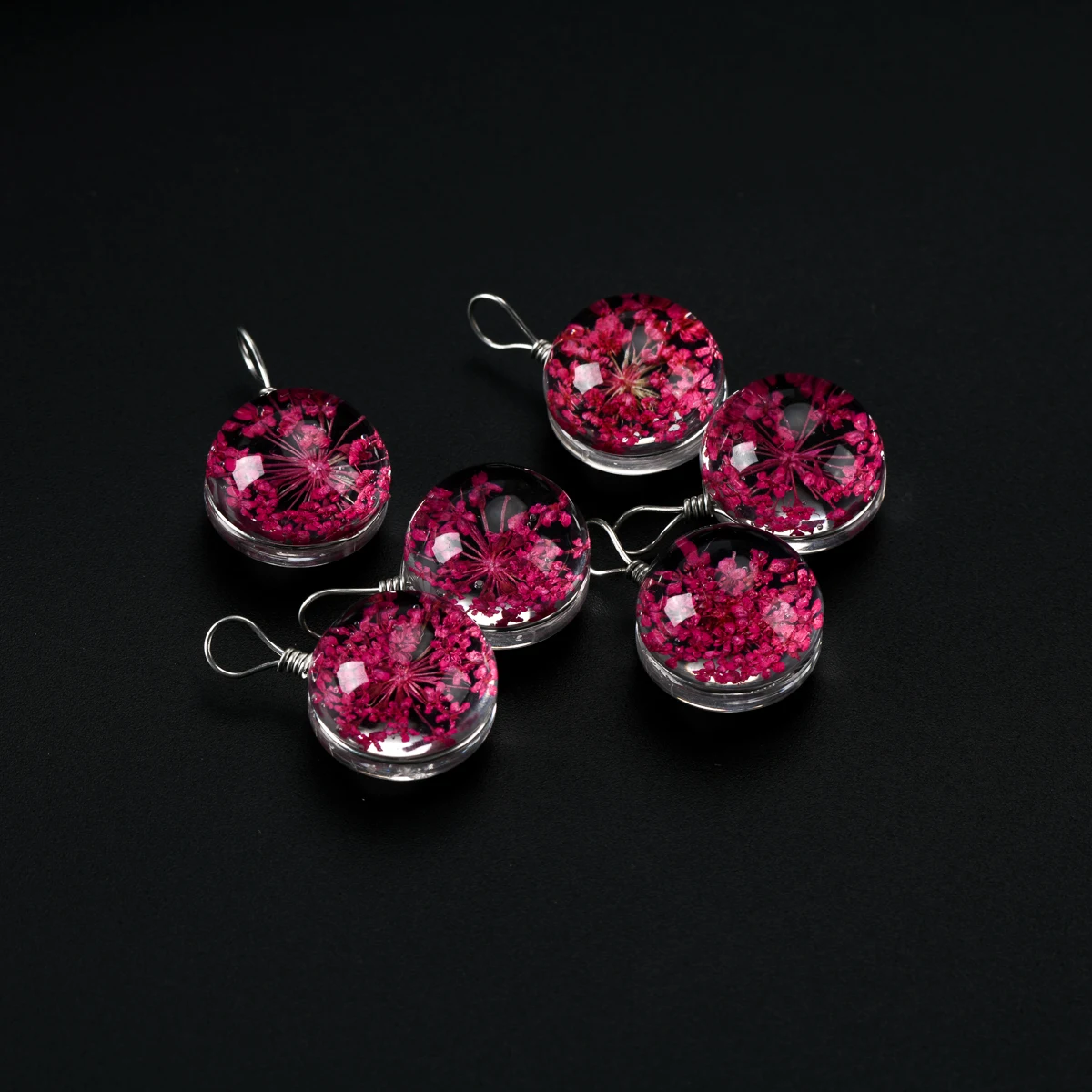 

Natural Dried Flower with Glass Bead handmade Not Ceramic For DIY Earrings Bracelet Necklace Jewelry Making Beads #IZ312