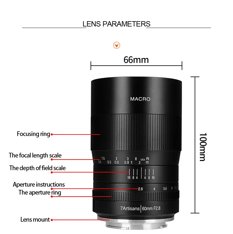 7 ремесленников 60 мм F2.8 объектив камеры для Canon Eosm eosd E Fuji M43 Nikon Z Mount увеличение макрообъектив