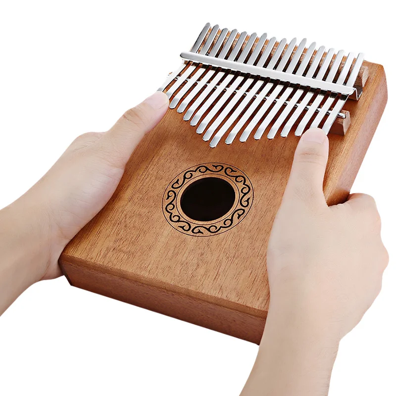 17 клавиш тон Деревянный калимба «пианино для больших пальцев» портативный Пальчиковый музыкальный инструмент с обучающей книгой Молот Тора идеальный подарок для детей
