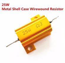 10pcs 25W 12 15 20 22 30 47 50ohm 12R 15R 20R 22R 30R 47R 50R Wirewound Aluminum Power Metal Shell Case Resista 5%