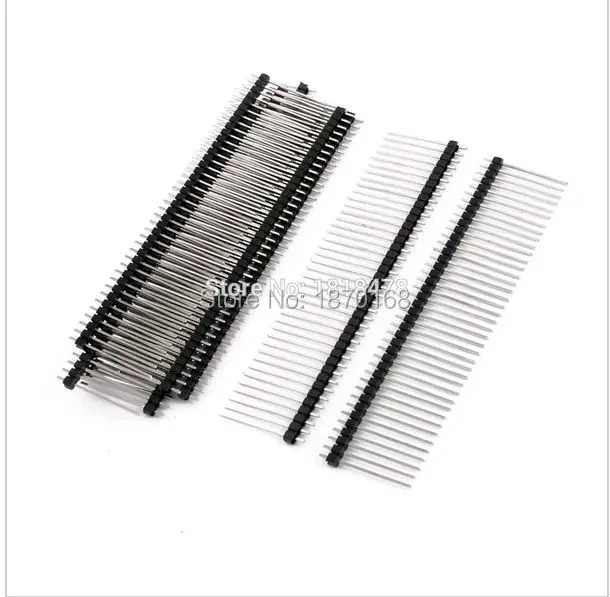 

10 Pcs 2.54 mm baris tunggal 40Pin laki-laki melalui lubang lurus Pin header, 16 mm