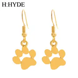 H: HYDE новый в форме сердца Paw Print висячие серьги ананас и Собака paw print Висячие Серьги pendientes букле d'oreille