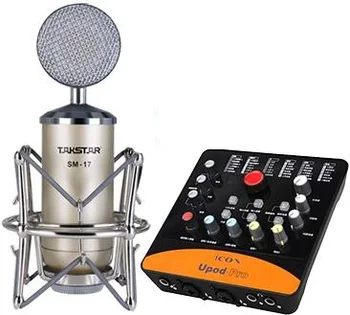 

Takstar SM-17 microphone and iCON upod pro sound card for professional studio recording,broadcasting,on-stage performance