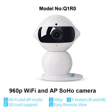 Sunell Q1R0 Модели WI-FI Ip-камеры Марка Ночного Видения Камеры Безопасности Hd 1.3mp ИК Диапазоне 5 м Мини Робота В Помещении Домашнего Офиса Wi-Fi 960 P