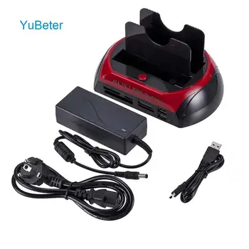 

YuBeter HDD Hard Disk Holder Docking Station Box 2.5"/ 3.5" External Hard Disk Drive Enclosure Base 2TB Dock USB3.0 IDE / SATA